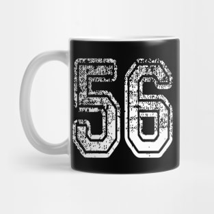 Number 56 Grungy in white Mug